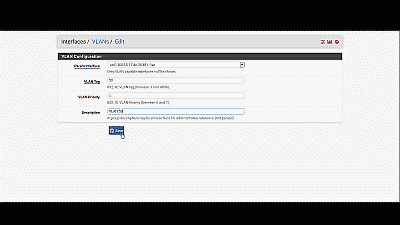 Screenshot showing the device driver name assigned to the LAN NIC in pfSense