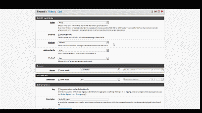 Screenshot showing the VLAN 10 interface being enabled and configured in pfSense